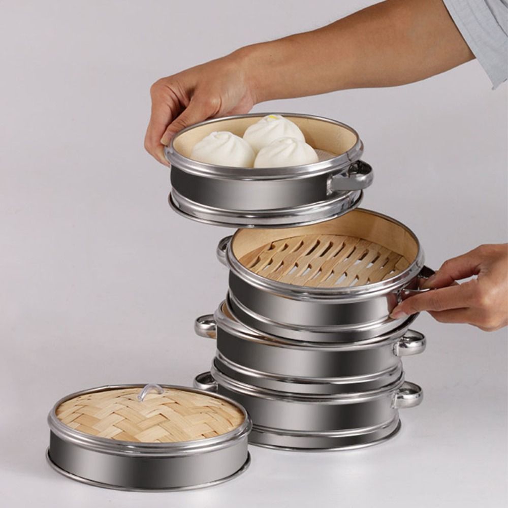 Bao Steamer Bamboo - Круглый инструмент для приготовления пищи Dim