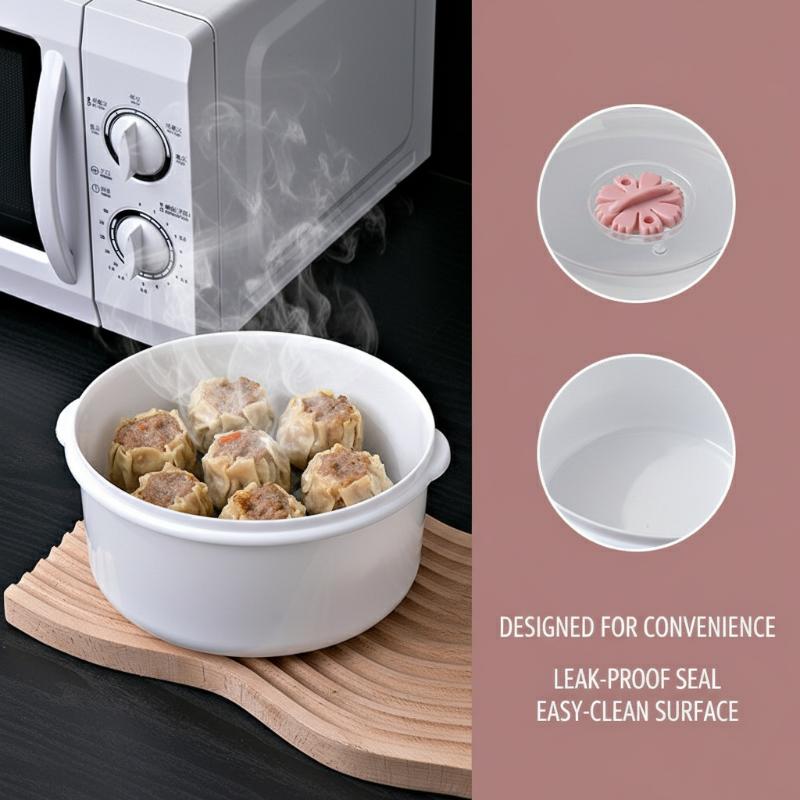 Bao Steamer Bamboo - Многофункциональный контейнер для микроволновой печи: рисоварка,
