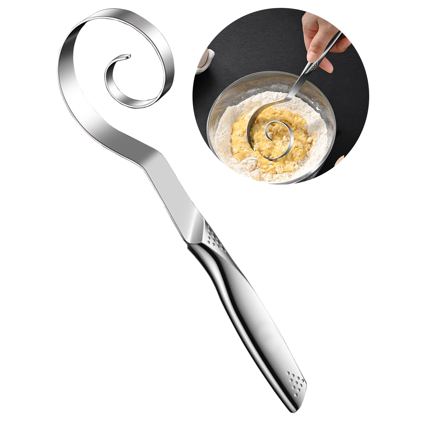 Danish Pancake Pan - Портативная бесшовная металлическая венчика для теста,